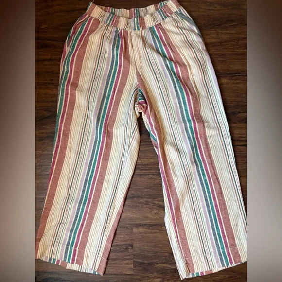 2 pair Lane Bryant White and Purple Striped Pants - Picture 6 of 8